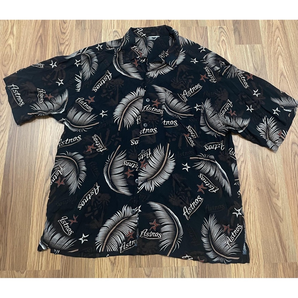 Houston Astros Hawaiian Shirt Mens 2XL MLB Button Front Camp